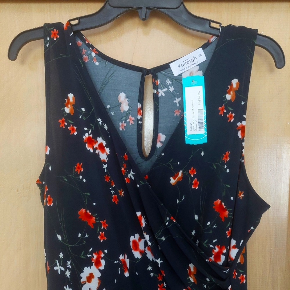 Knit cropped jumpsuit